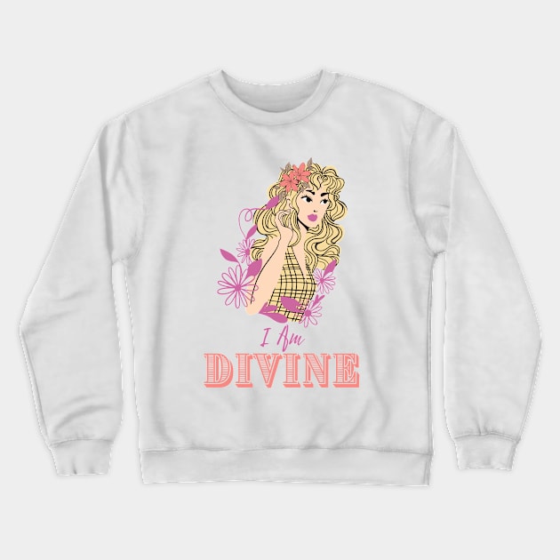 I Am Divine - Blonde Beauty Crewneck Sweatshirt by Hypnotic Highs